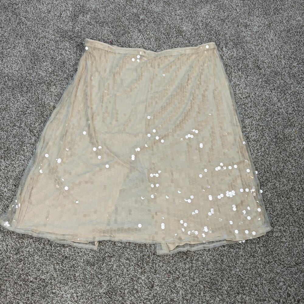 Champagne Old Navy Luxe 3X Sequin Skirt (NWT)
